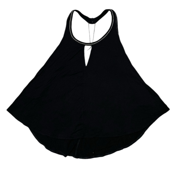 Free People Black Bead Trim Halter Tank Top - Picture 5 of 13